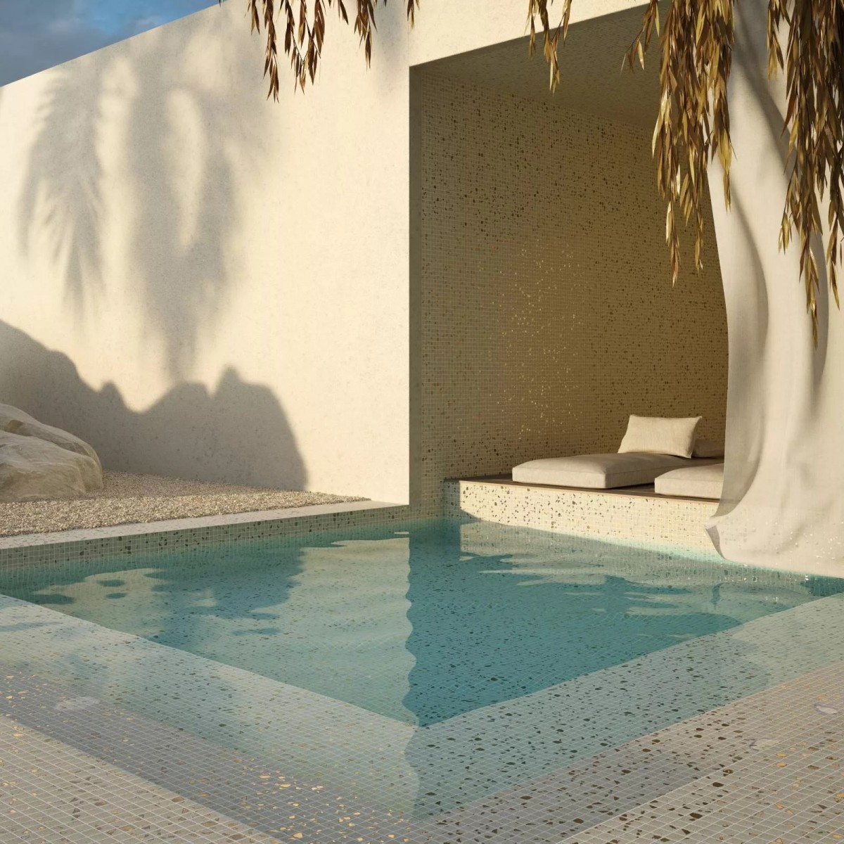 Стеклянная мозаичная смесь Ezarri Terrazzo Clay 25